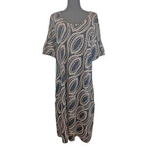 Chicos Knit‎ Dress Size 2 Large Algiers Paisley ruffle sleeve Office Career